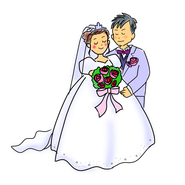 結婚式 フリーのイラスト素材 もってけ画廊