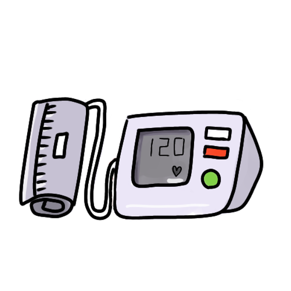 デジタル血圧計 フリーのイラスト素材 もってけ画廊