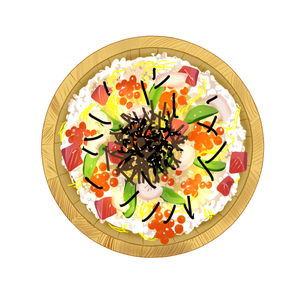 美しい花の画像 トップ100ちらし寿司 イラスト